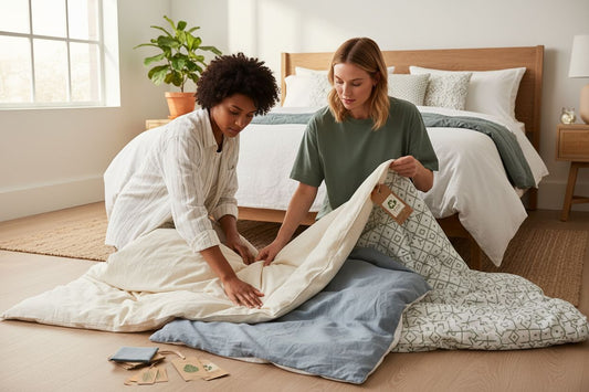 duvet cover selection, comfortable bedroom